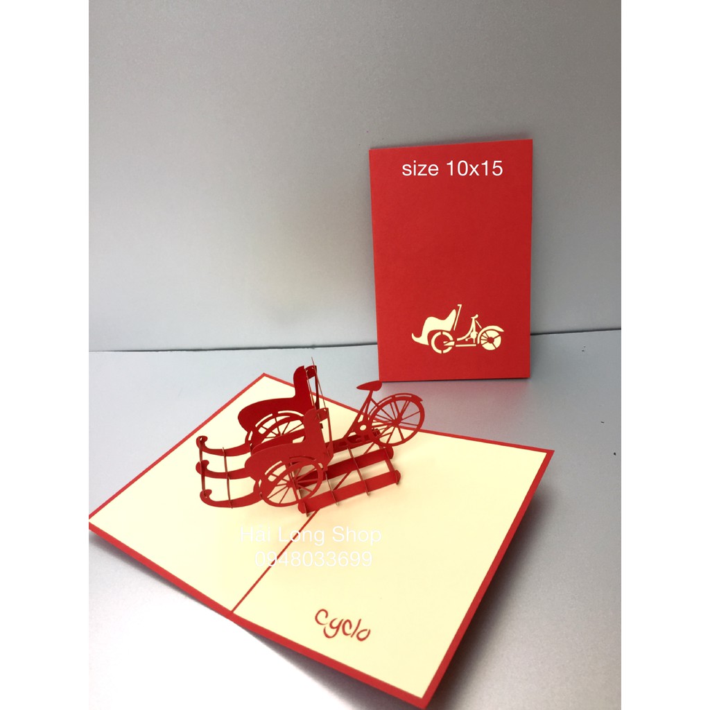 Xích Lô 3 - Thiệp 3D | BigBuy360 - bigbuy360.vn