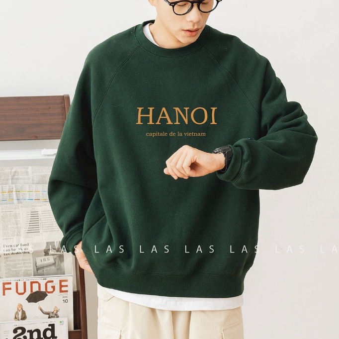 Áo Sweater Áo Nỉ Dài Tay HANOI Oversize By LAS
