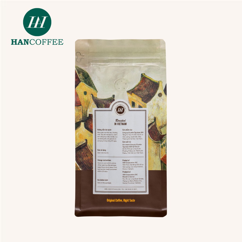 [Mã FMCGMALL - 8% đơn 250K] Cà Phê Phin HANCOFFEE Robusta Ground Cà Phê Hạt Rang Xay Nguyên Chất (túi 500g) - HN100RB1