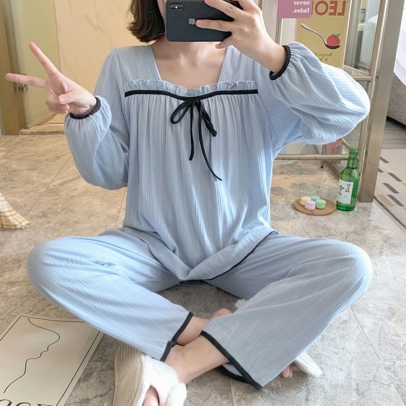 Bộ Đồ Ngủ Dài Tay Thời Trang Mùa Xuân Thu Ngọt Ngào Dành Cho Nữ