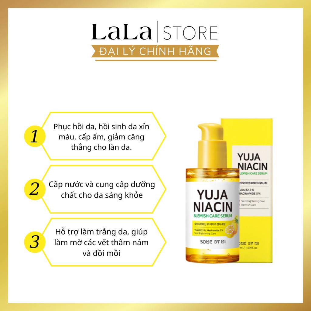 Tinh Chất Dưỡng Trắng Da Chiết Xuất Quả Thanh Yên Some By Mi Yuja Niacin 30 Days Blemish Care Serum 50ml