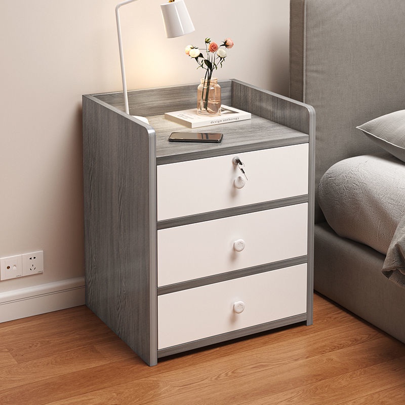 kệ đầu giường đơn giản có khóa- tủ đầu giường mini-Không tốn kém và thiết thực