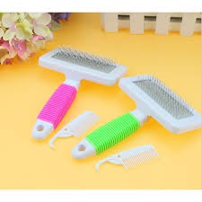 Lược gỡ rối chải lông cho chó mèo bộ 2 cái