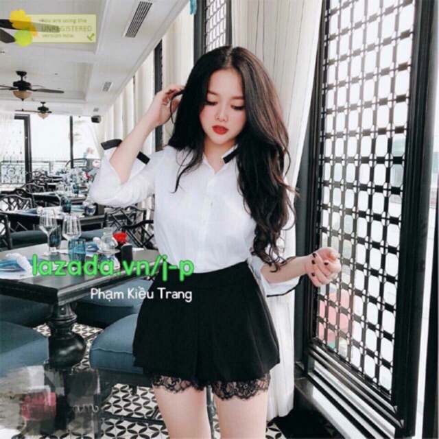Tuyệt chân váy ngắn ren kèm quần bên trong cực xinh loại 1 | BigBuy360 - bigbuy360.vn