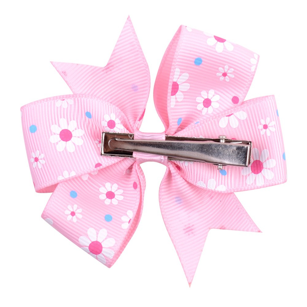 Set 20 kẹp tóc nơ KIDSBOWS in họa tiết hoa cúc xinh xắn thời trang cho bé gái