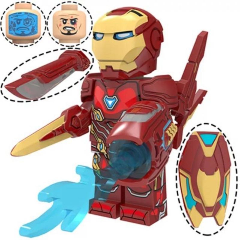 Mô Hình Đồ Chơi Lego Iron Man Mark 50 Red Suit Variant Infinity War 50 Bootleg