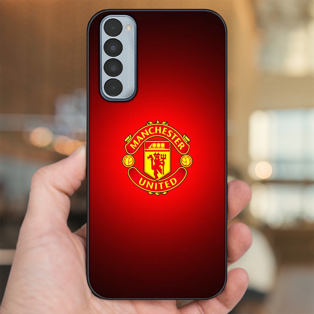 Ốp lưng Oppo Reno 4 Pro viền đen in hình MU Manchester United