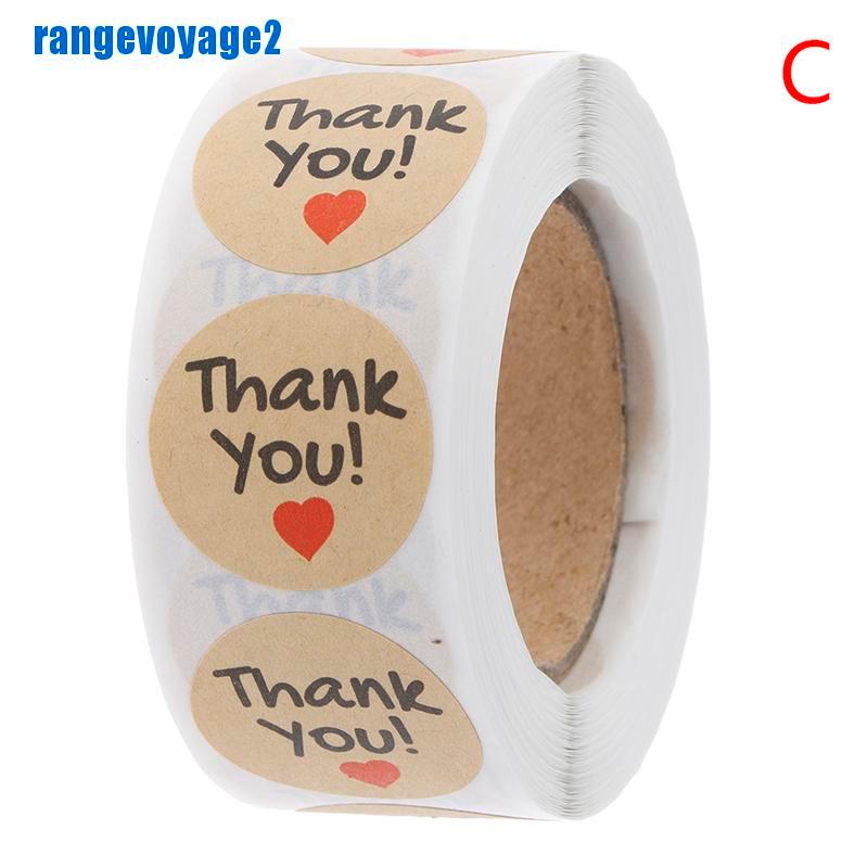 Bộ 500 Miếng Dán In Chữ Thank You Trang Trí