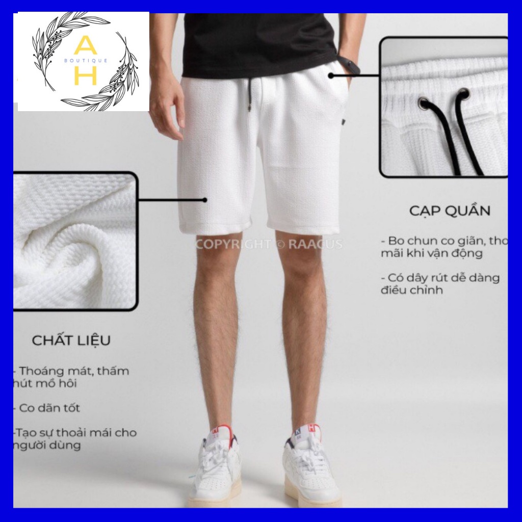 Quần Short Nam KAKI TRƠN, Quần Ngố Kaki, Quần Sooc Kaki Cạp Chun, Dây Rút Vải Dày Mịn Chất Lượng