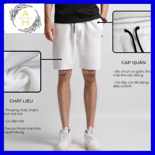 Quần Short Nam KAKI TRƠN, Quần Ngố Kaki, Quần Sooc Kaki Cạp Chun, Dây Rút Vải Dày Mịn Chất Lượng
