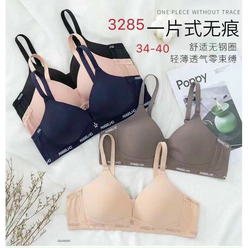 3285 áo lót ko gọng trơn bát to mút mỏng hàng mới đẹp