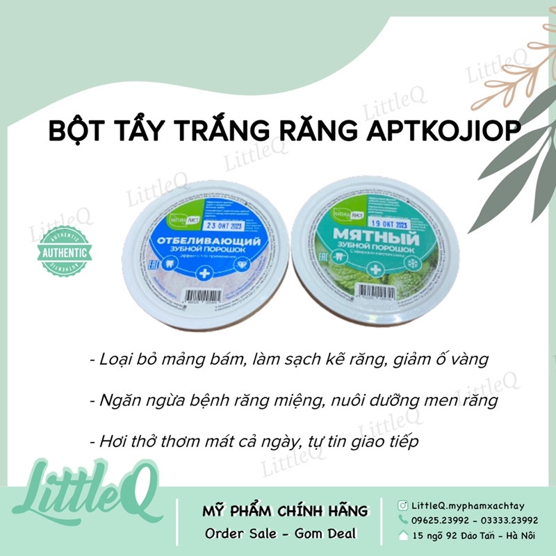 BỘT TẨY TRẮNG RĂNG APTKOJIOP NGA