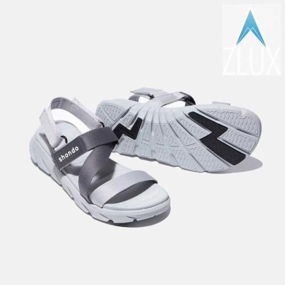👣 Giày Sandal Shondo đế xám ombre xám đậm F6S2120 👣
