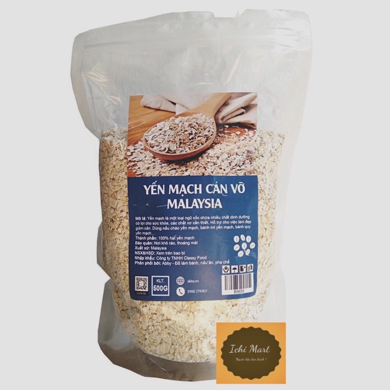 Yến mạch, yến mạch ăn kiêng sức khoẻ, Yến mạch cán vỡ 500g