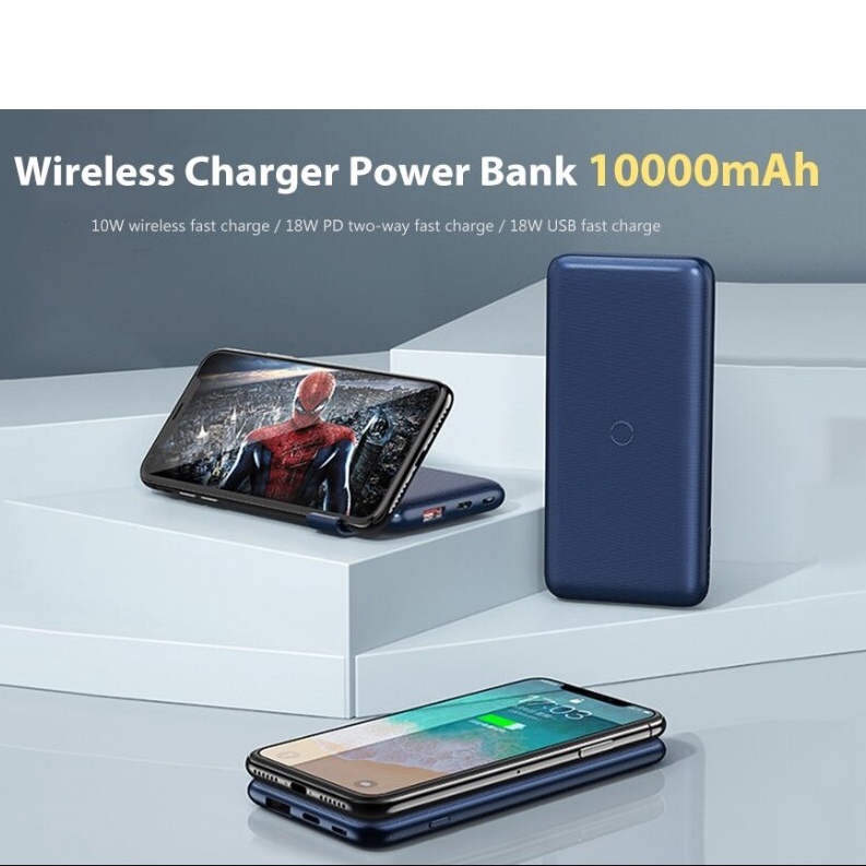 Pin sạc dự phòng không dây kiêm giá đỡ Remax RPP-152 10000mAh lõi Li-Polymer và PD18W Type-C
