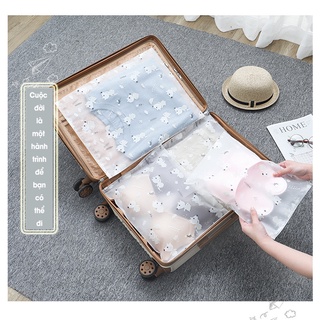 Túi zip đựng quần áo lụa mờ có khóa kéo đủ size