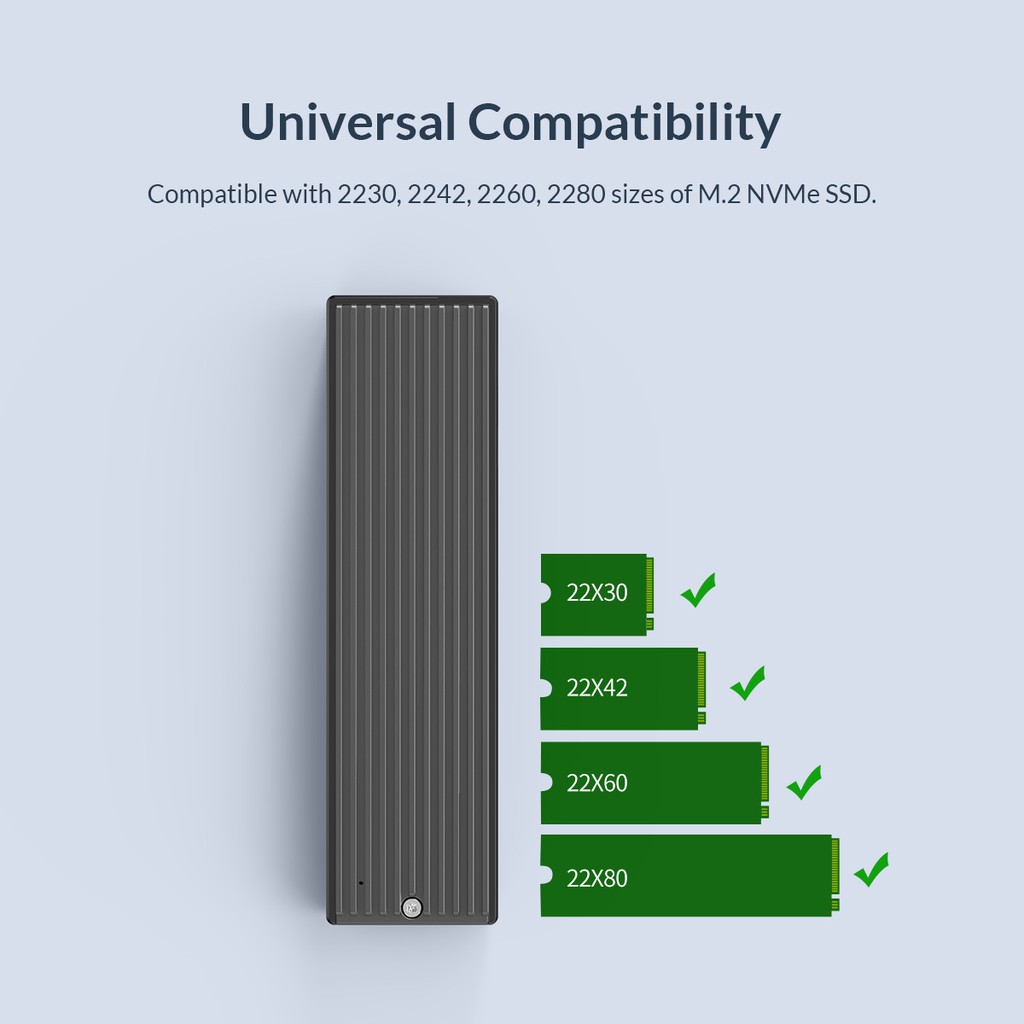 [Mã 254ELSALE giảm 7% đơn 300K] Hộp ổ cứng ORICO M2PV-C3-BK (ĐEN) SSD ORICO NVME M.2 Tốc độ 10Gbps - Hàng Chính Hãng