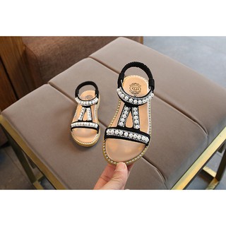 sandal bé gái size 21-30 cổ chun đính hạt