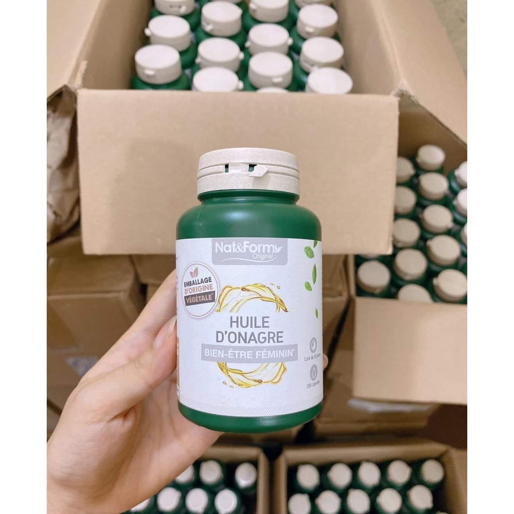 Tinh dầu hoa anh thảo Pháp Nat&Form cân bằng nội tiết tố hộp 200 viên