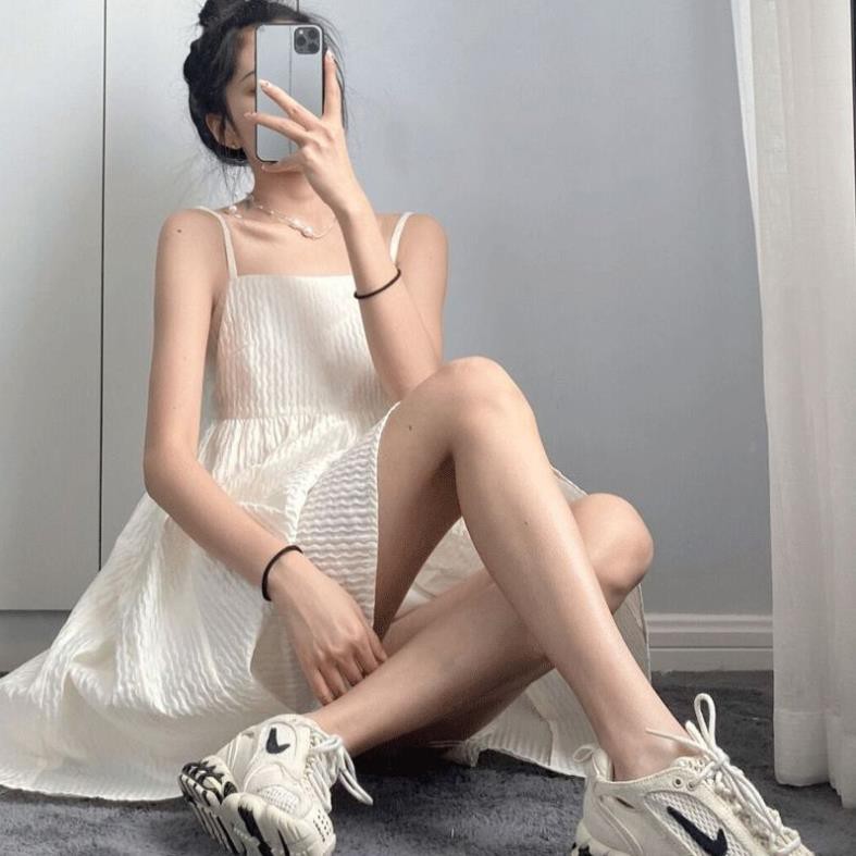 Váy babydoll 2 dây [FREESHIP] Váy nữ xinh xắn - Chất nhún mùa hè siêu mát [GIẢM GIÁ CỰC SỐC]  ཾ ྇