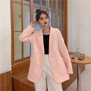 Áo Brazer dáng suông mỏng-order