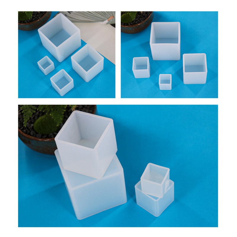 Khuôn Silicone Tạo Hình Làm Bánh Hình Khối Gương 3D DIY