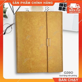 Sổ Da Cao Cấp Còng A5 Thiết Kế Đẹp 3 Màu [ Có Hổ Trợ Thiết Kế Khắc Tên, Logo] Quà Tặng Văn Phòng_Ozeo