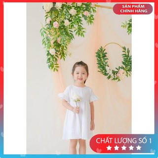 Váy bé gái_Váy Thô Cánh Tiên Trắng Haki