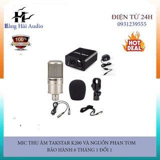 MIC LIVECHAME TAKSTAR K200 KÈM NGUỒN FANTOM