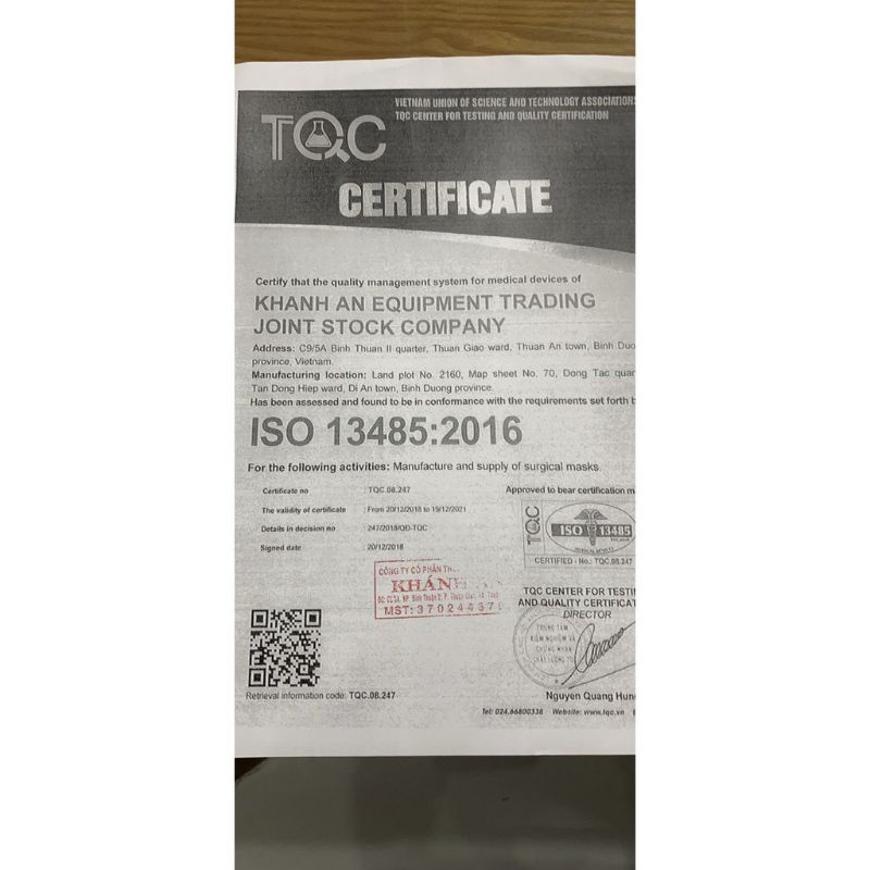 KHẨU TRANG Y TẾ KHÁNG KHUẨN 4 LỚP 50cái