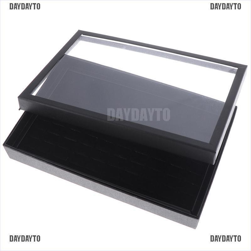 Hộp Đựng Nhẫn 100 Ngăn Màu Đen#