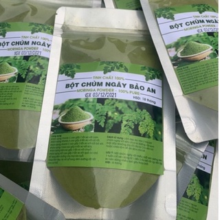 Bột lá chùm ngây nguyên chất gói 100g cung cấp vitamin và dinh dưỡng cho cơ thể