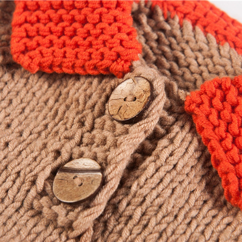 Set Đồ 2 Món Gồm Áo Liền Quần Dệt Kim + Mũ Làm Phụ Kiện Chụp Ảnh Cho Bé Sơ Sinh