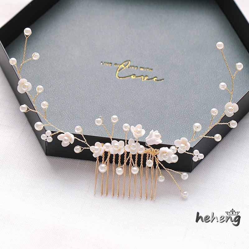 Lược Cài Tóc Hình Hoa Cho Cô Dâu Ngày Cưới