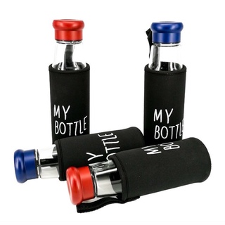 Bình Đựng Nước Thủy Tinh, Bình Đựng Trà My Bottle 550ml (Kèm Túi)