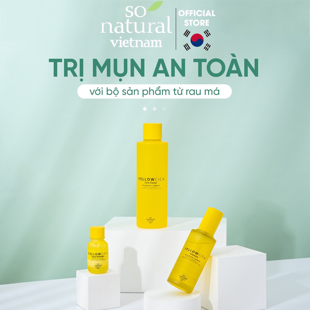 Bộ 3 Sạch Mụn Chiết Xuất từ Rau Má và Sulfur So Natural