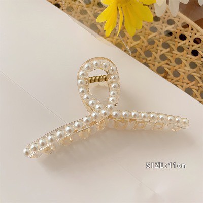 Kẹp Tóc Nữ  ❤️FREESHIP❤️ Kẹp Tóc Nhựa đính ngọc trai nhân tạo long lanh theo phong cách Hàn Quốc mã L4B