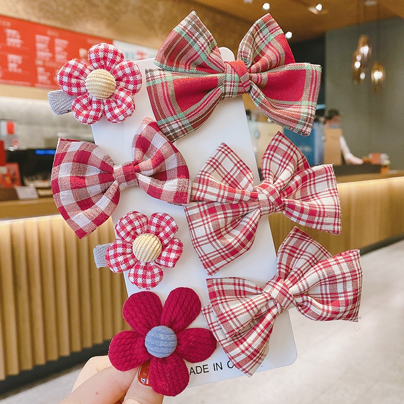 Set kẹp tóc nơ dễ thương xinh xắn cho bé gái