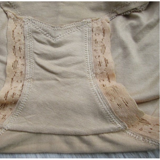 QUẦN LÓT NỮ LƯNG CAO THUN LỤA PHỐI REN SAKI