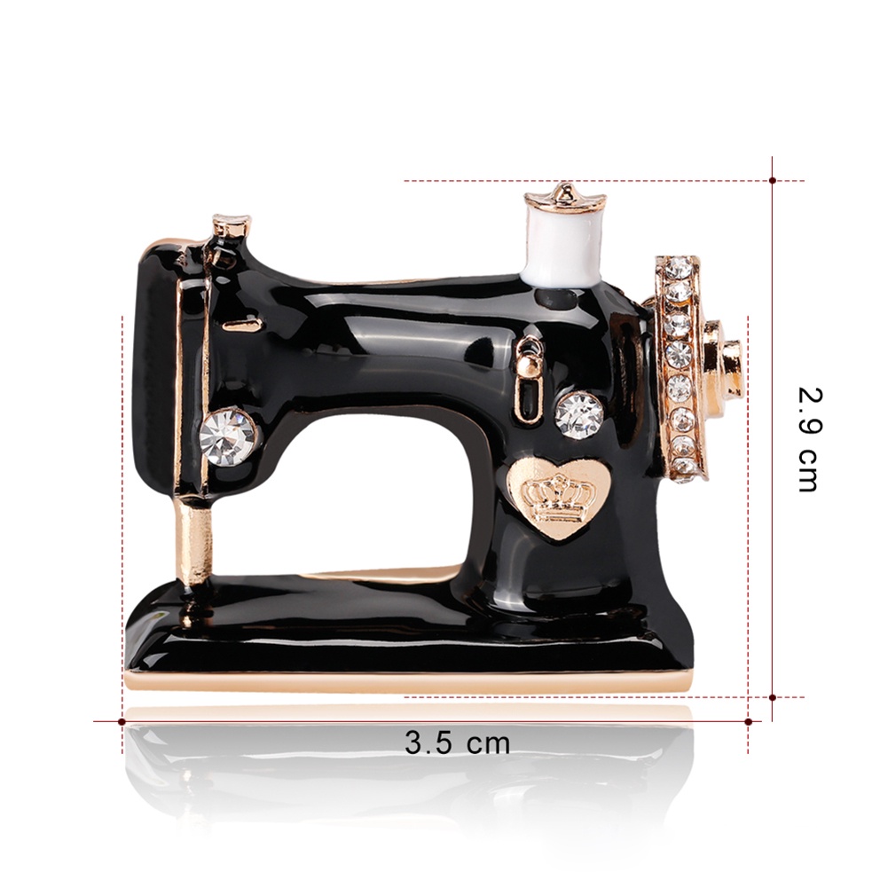 Ghim Cài Áo Hình Máy May Đính Đá Nhân Tạo Đẹp Mắt Cho Nữ