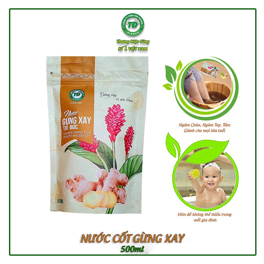 Nước cốt gừng xay dùng để tắm hoặc ngâm chân (500ml)