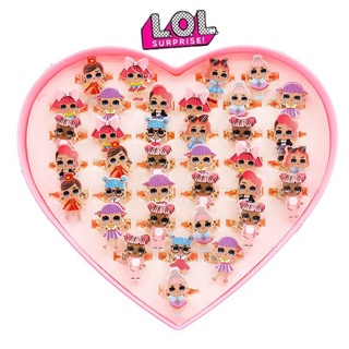Lol surprise set 36 nhẫn đồ chơi hoạt hình lol bất ngờ cho bé