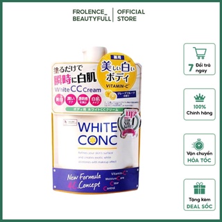 Sữa dưỡng thể trắng da nâng tone White Conc Vitamin C túi 200g Nhật Bản