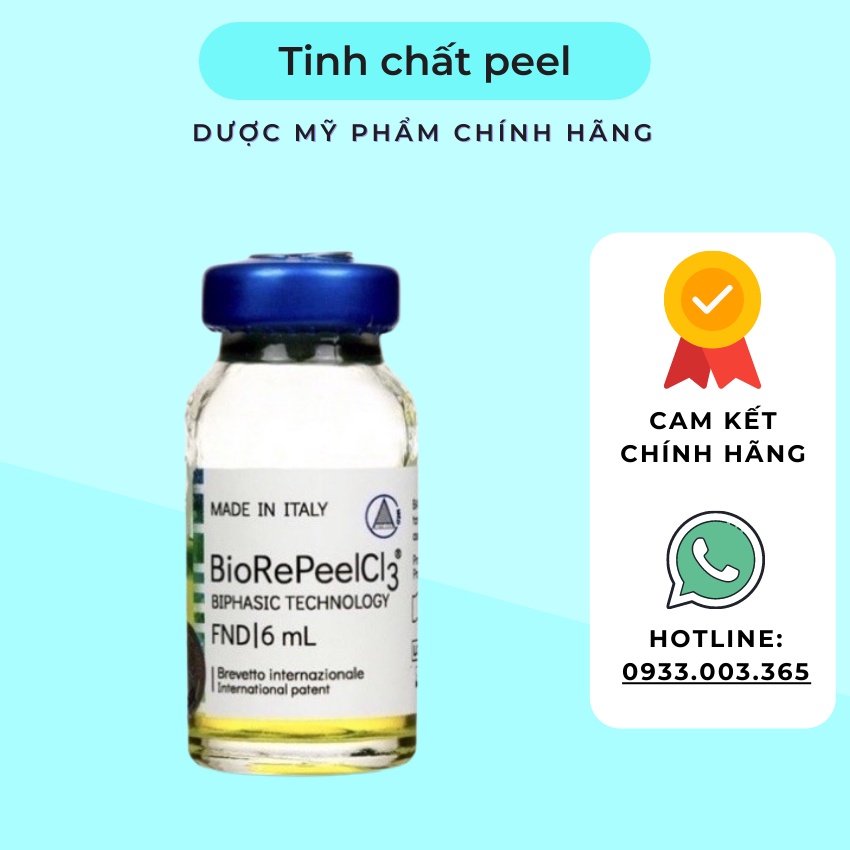Tinh chất peel da căng bóng giảm mụn BioRe,PeelCl3 Italy lọ 6ml
