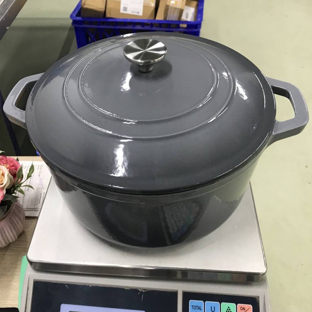 Nồi Gang Tráng Men 26cm CROFTON Đức Enamel Cast Iron Dutch Oven Đúc Nguyên Khối Phủ Gốm