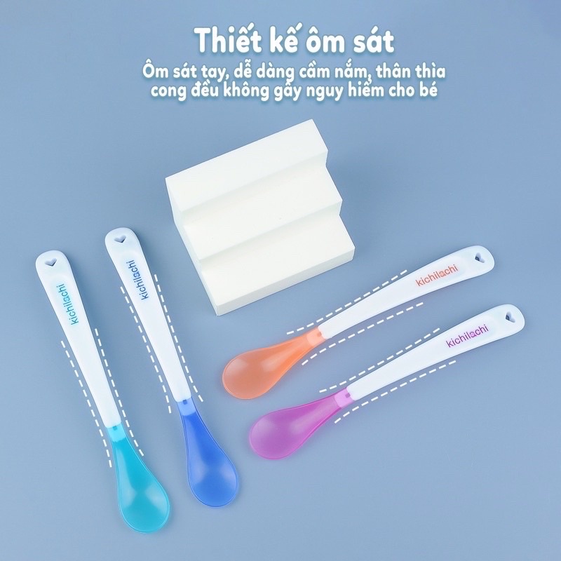 Thìa báo nóng KICHILACHI cho bé ăn dặm