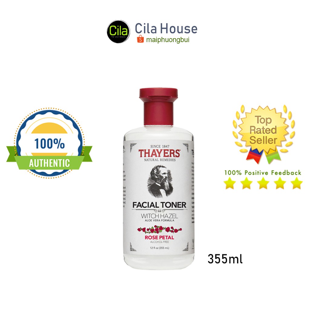 Nước Hoa Hồng Thayers Rose Petal Witch Hazel Toner - Cila House