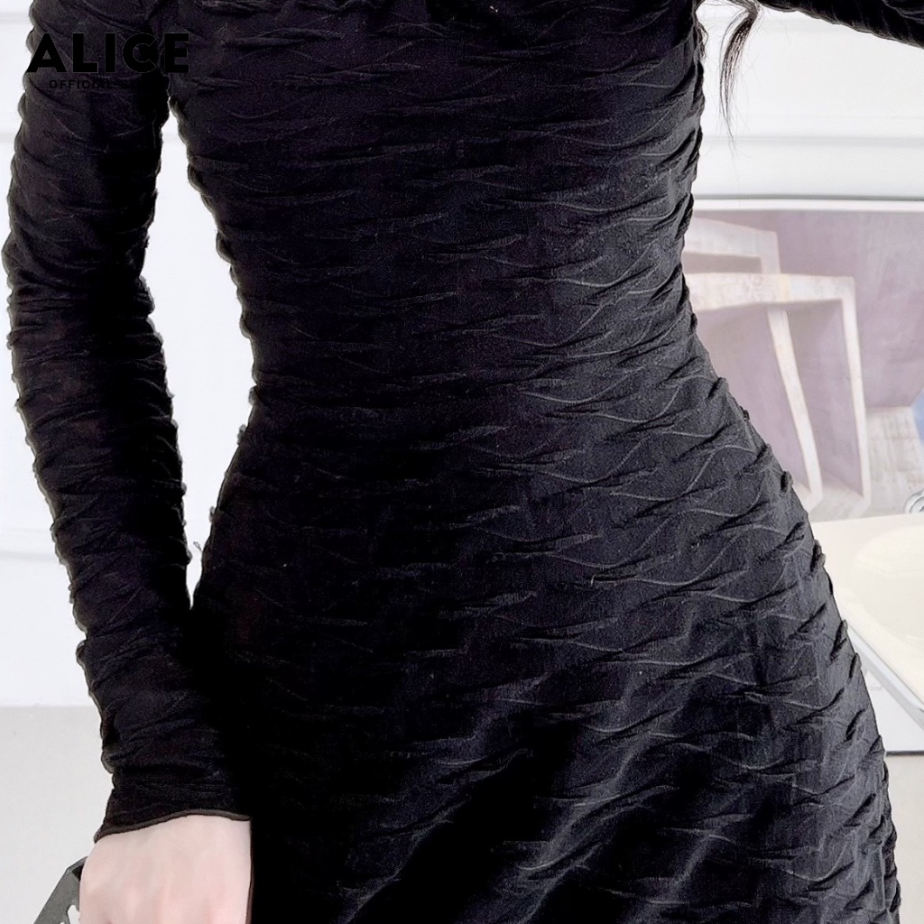 Váy Ren Dáng Suông Tiểu Thư ALICE Chất Ren Mềm Mịn Co Giãn Nhẹ Thiết Kế Cố Cách Điệu Chiết Eo V757 | BigBuy360 - bigbuy360.vn