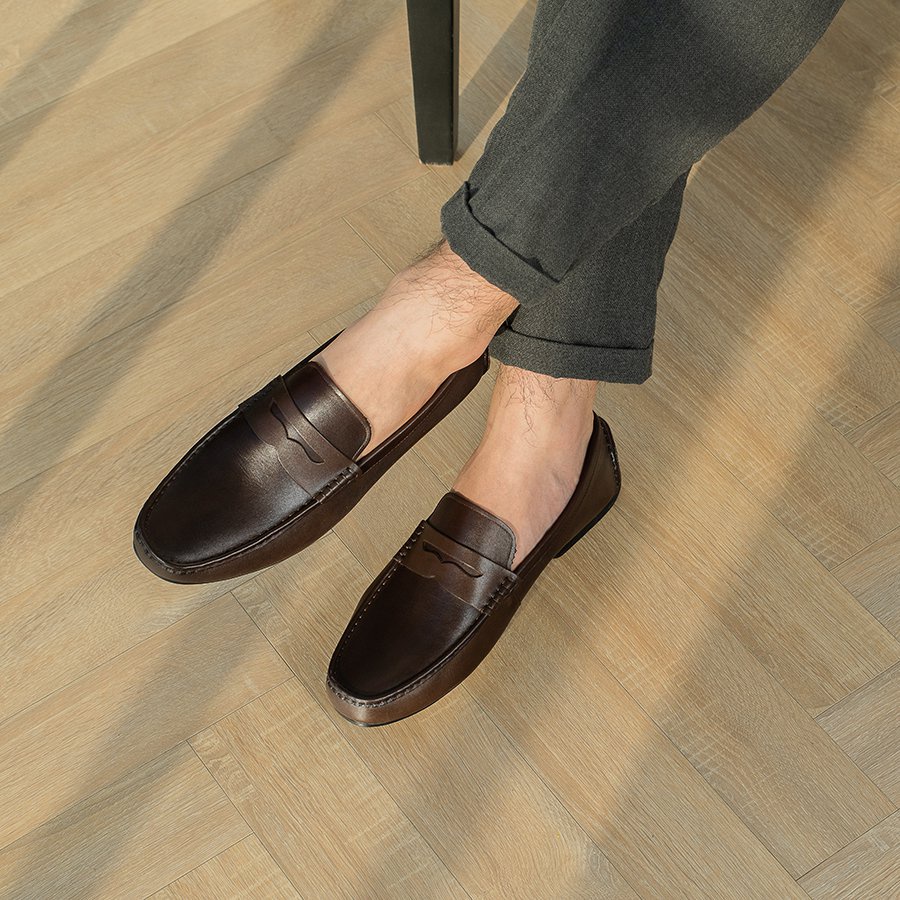 Giày lười da LAFORCE Penny Loafer nam GNLA21.6-N Tặng Tất Nam Cao Cấp