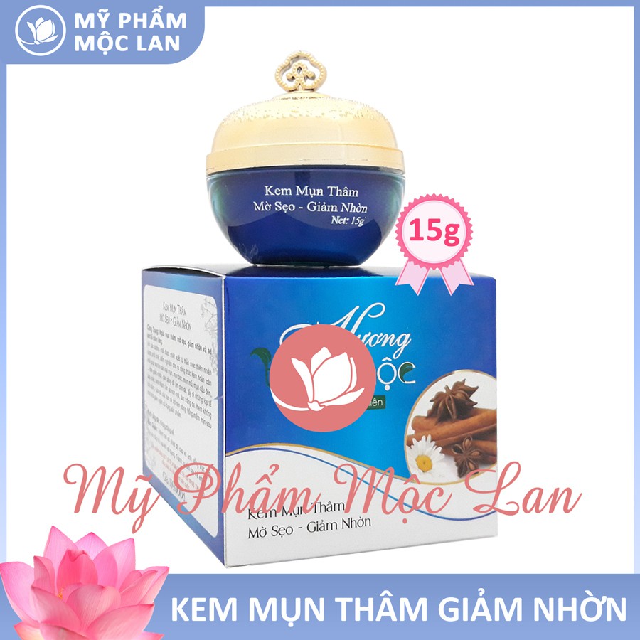 Kem Mụn, Thâm, Mờ Sẹo, Giảm Nhờn - Kem Hương Thảo Mộc 15g - Mỹ phẩm Mộc Lan
